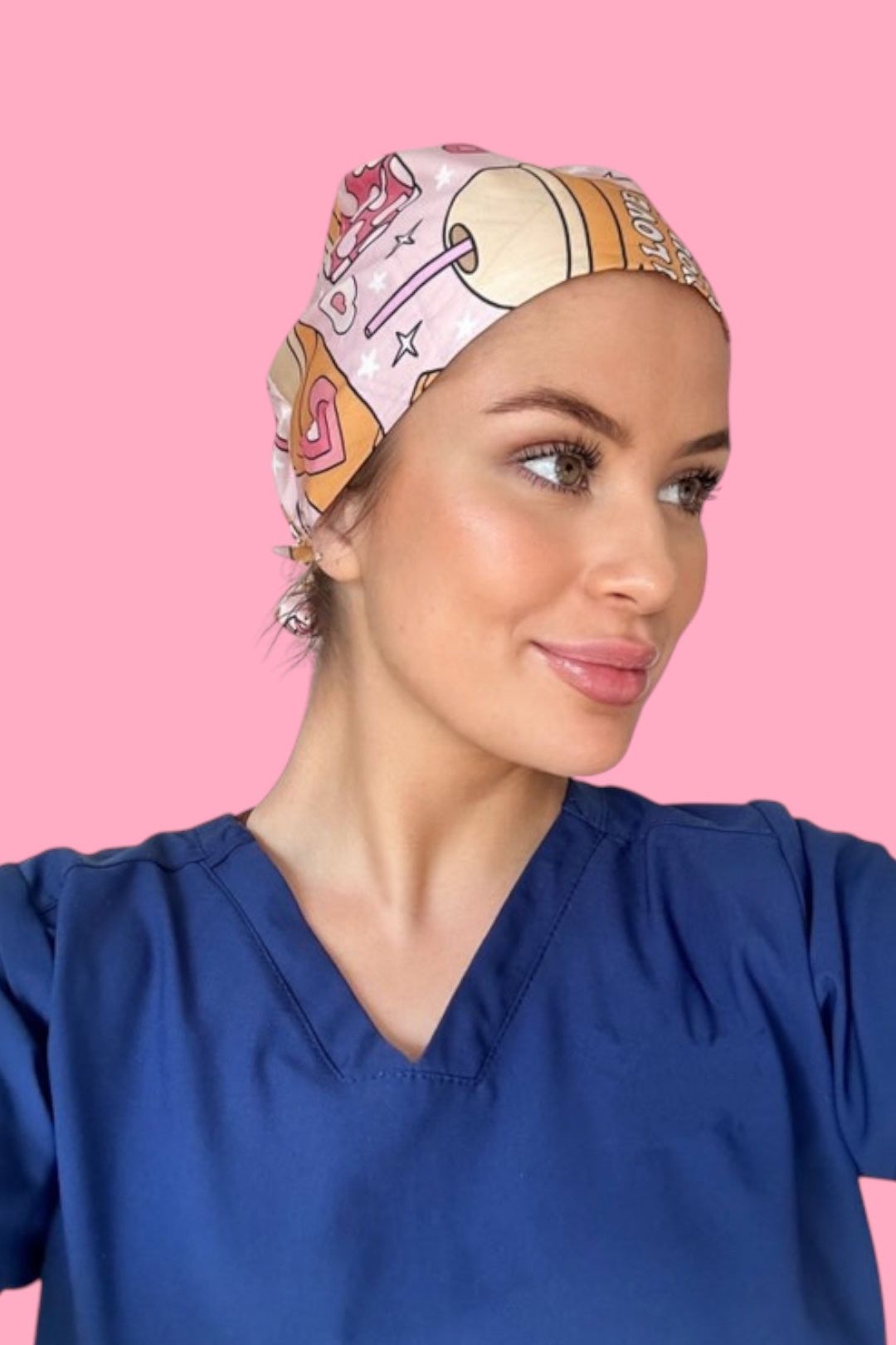 Latte Love Scrub Cap